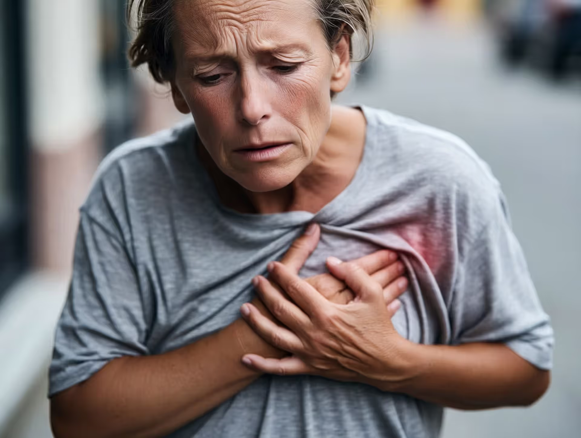 Person experiencing a panic attack 